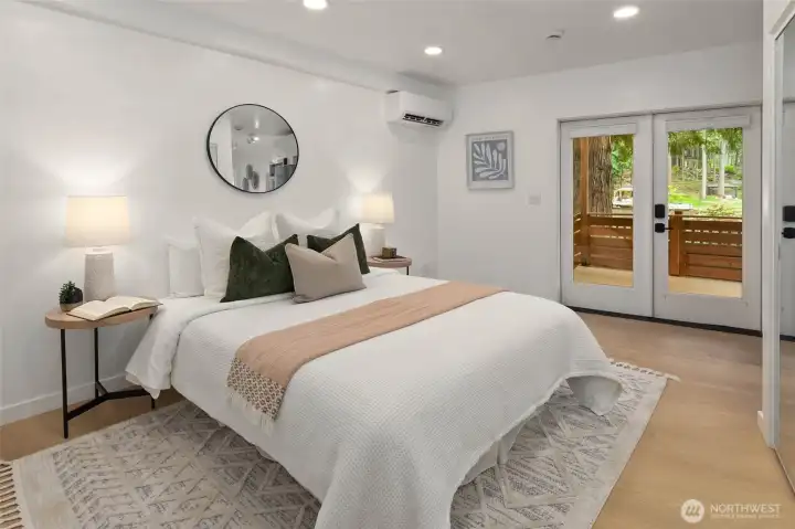 One of two stunning 3/4 bath on the main floor this one has heated floors!