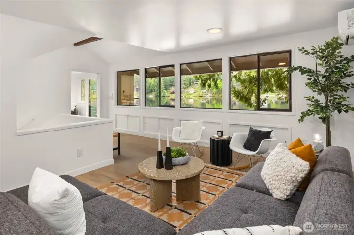 Build in storage bench seating area.