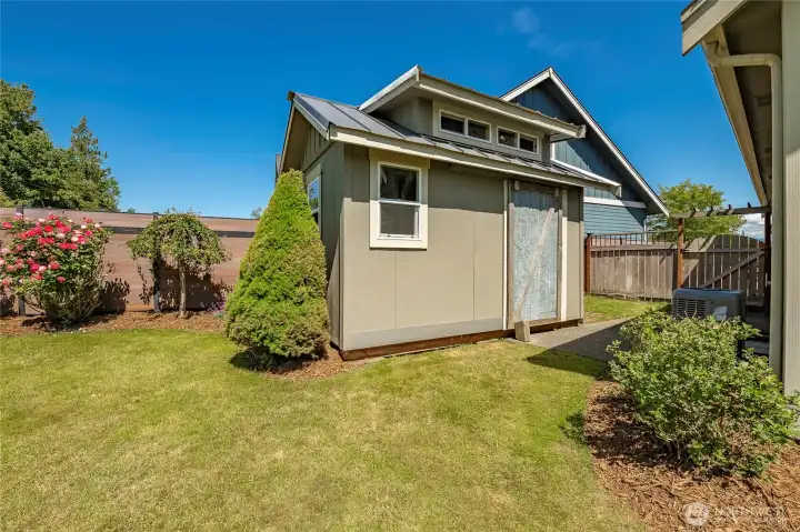 Storage shed with loft to maximize storage. Storage shed with loft to maximize storage.