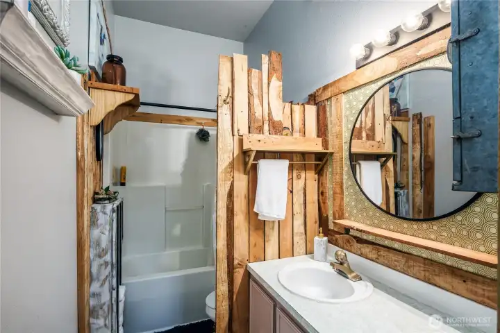Full bath in garage