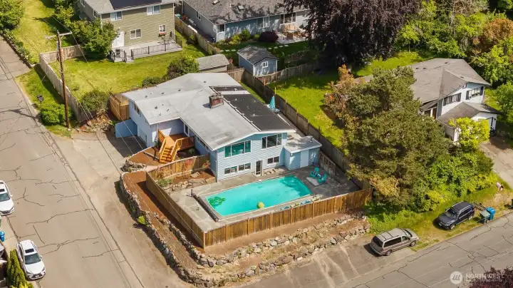 Home shows 2 additional parking spaces in front of the attached garage and off street parking all along the NW sides of the lot, Home shows 2 additional parking spaces in front of the attached garage and off street parking all along the NW sides of the lot,