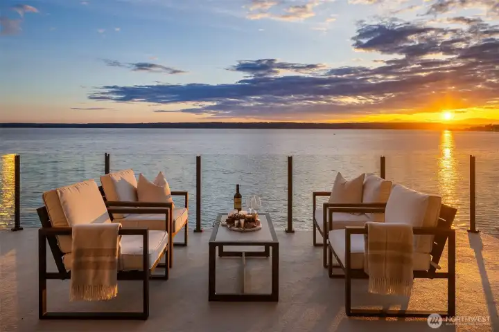 Large deck connects the inside and outside marine experience and making your living space alluring.