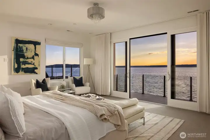 Wake up everyday floating on the blue waters of Puget Sound, the sounds of waves lapping on the shore.