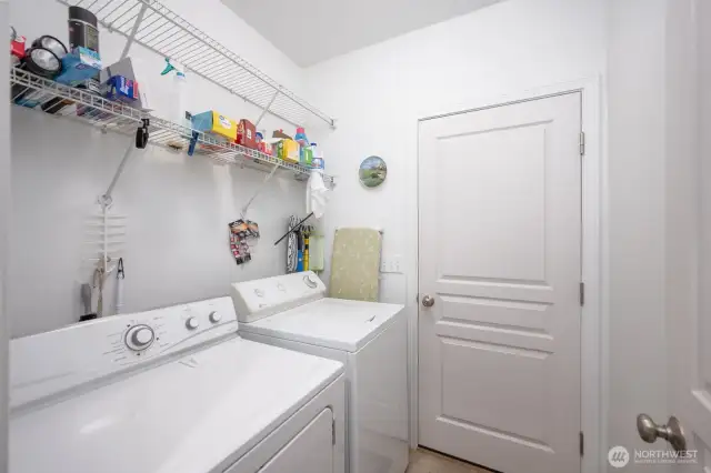 Laundry Room and access to the Garage.