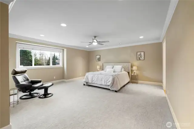 Immensely spacious Primary Suite with room for a sitting area.