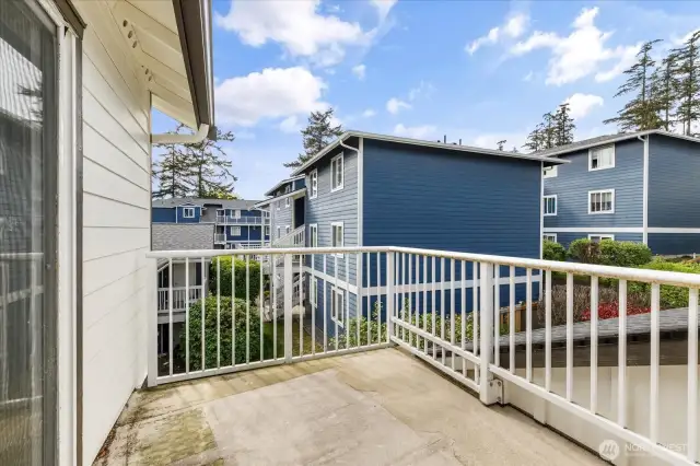 Direct access to the deck from the primary bedroom
