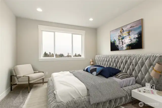 Sample staged photo of the bedroom.  Sample interior photo only, not the actual house.