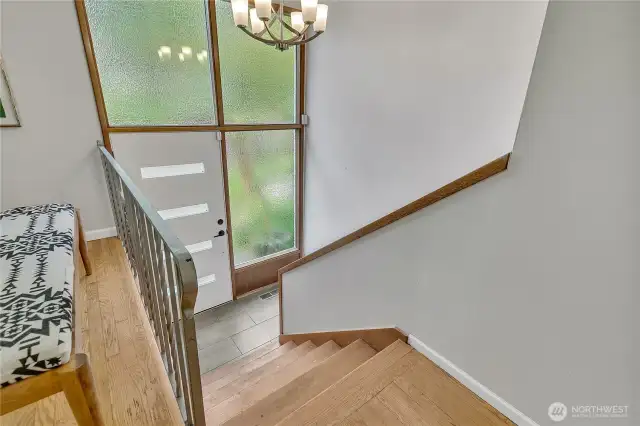 Bright welcoming tile entry.
