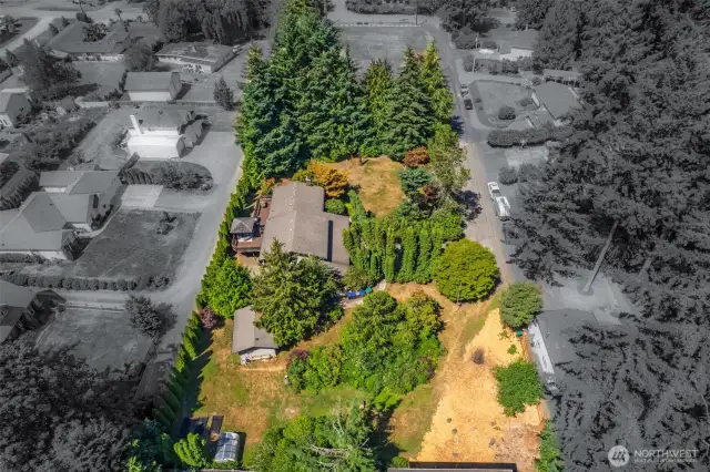 From the South looking at the property