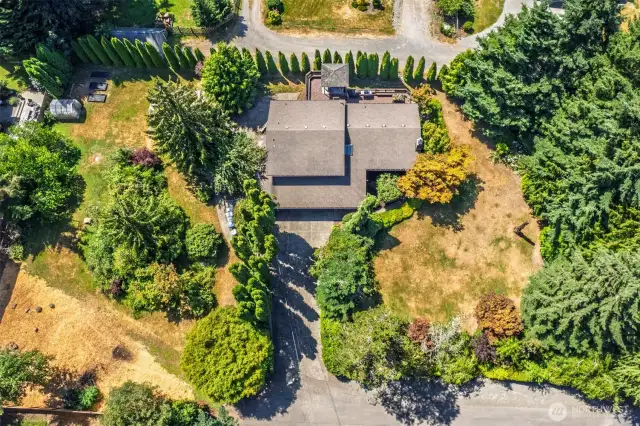 Custom multi-level home on a 37,462 sqft lot