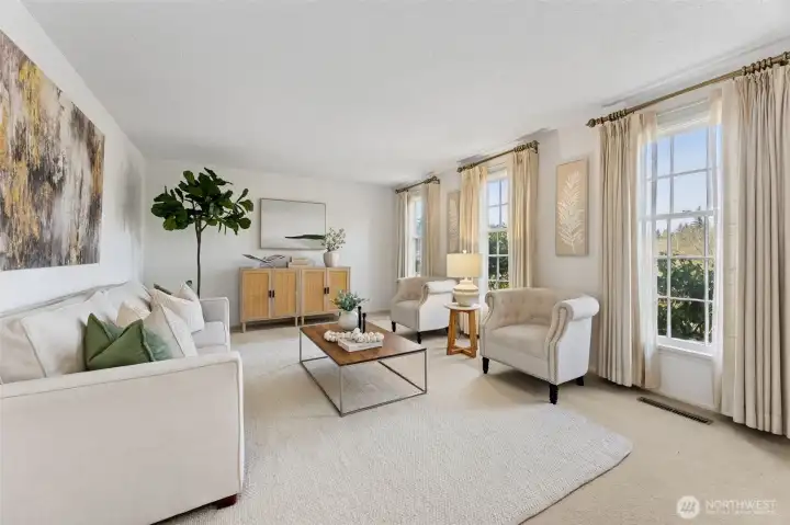 Formal living room off entry...