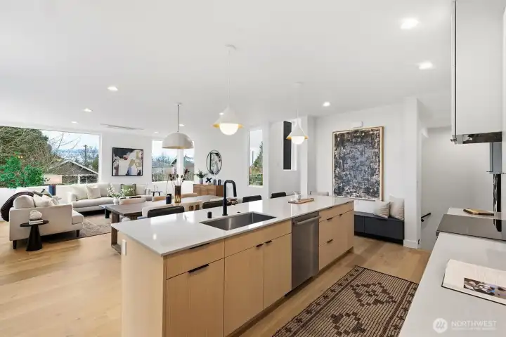 Tons of natural light with expansive windows.