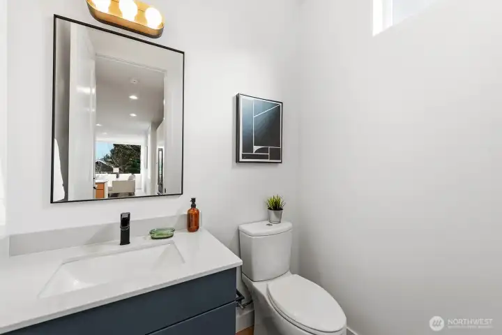 Coveted main floor powder room.