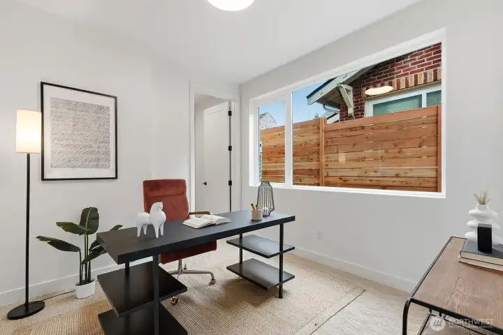 Lower level 4th bedroom or office. This works well as a guest bedroom.