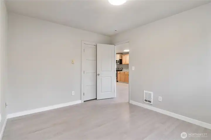 Bedroom 1 on main floor w closet