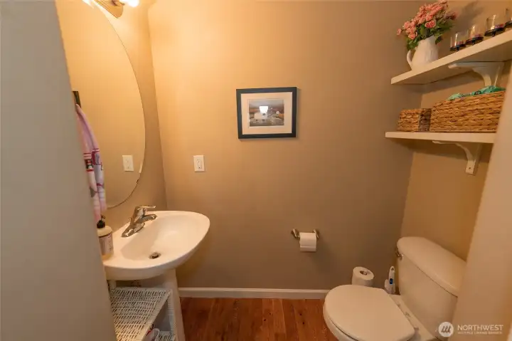 1/2 Bath on Main Floor