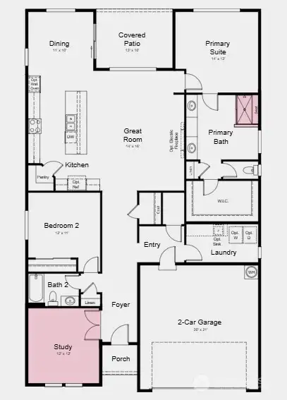 Additional Highlights Include: Gourmet kitchen, study in place of flex, deluxe primary bath, and upgraded front door.