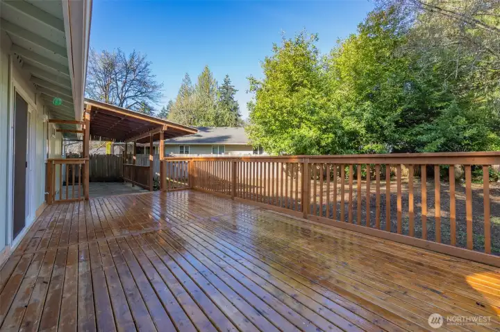 Expansive deck ready for entertaining.
