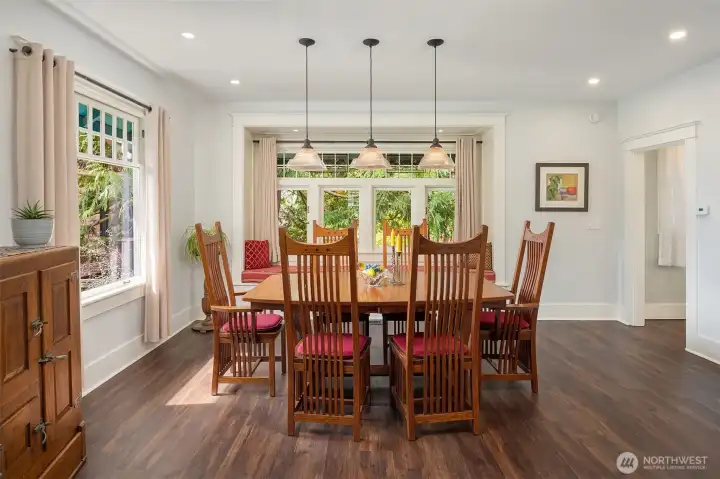 Dining Room with Window Bench Seating