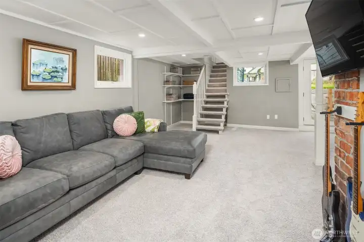 Daylight Walkout Basement with New Carpet