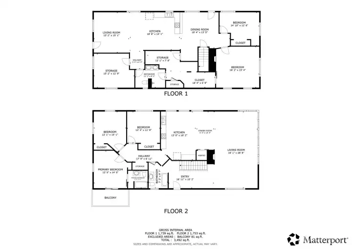 Main house floor plan both floors