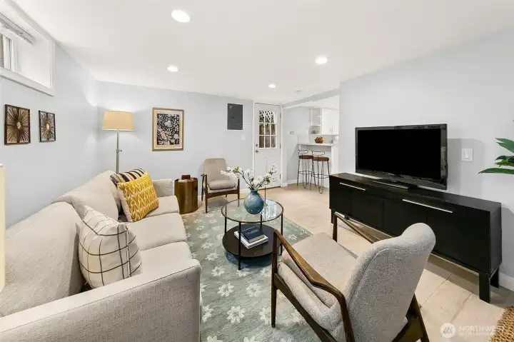 This room could easily be used as the media room, workout area or home office.