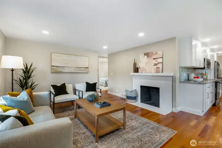 Front entrance into the living roomd