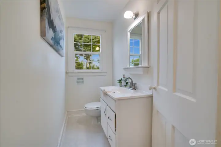Powder room upstairs
