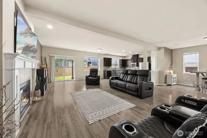 Very large open family room