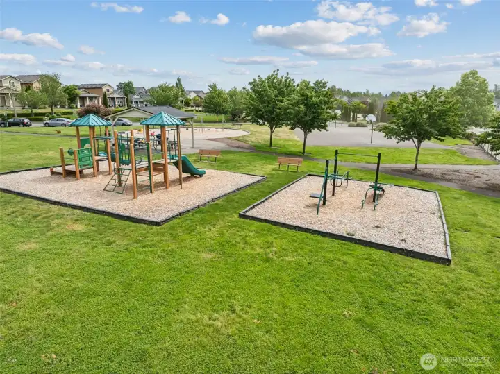 Large park and playground