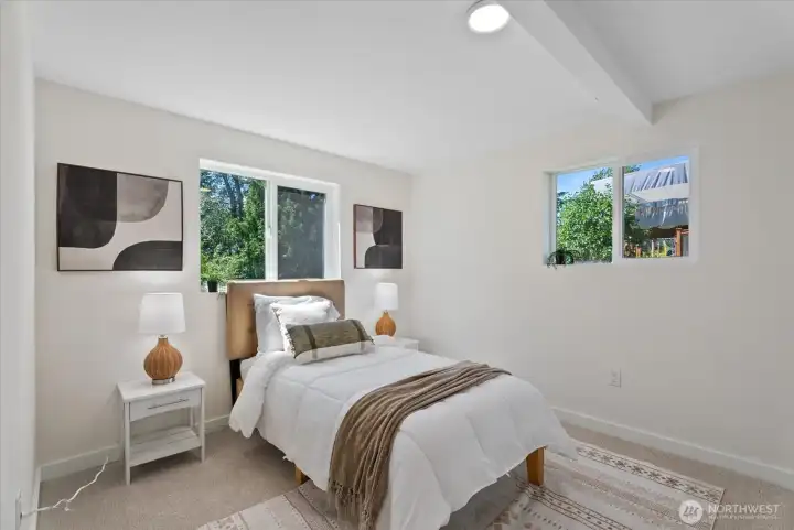 lower level bedroom with spacious closet
