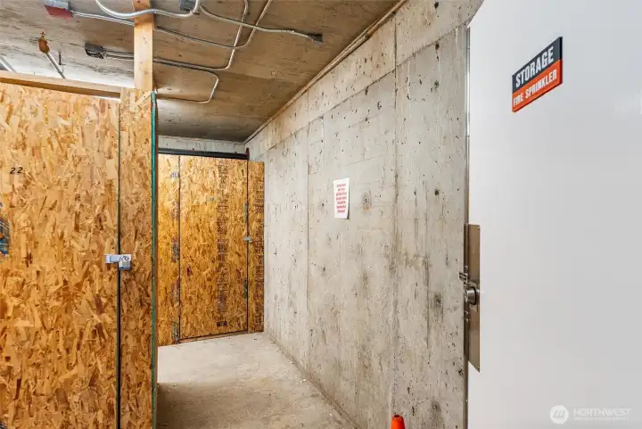 Separate storage space located in the secure garage.