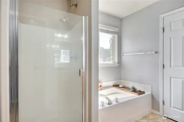 Relax in this cozy soaking tub
