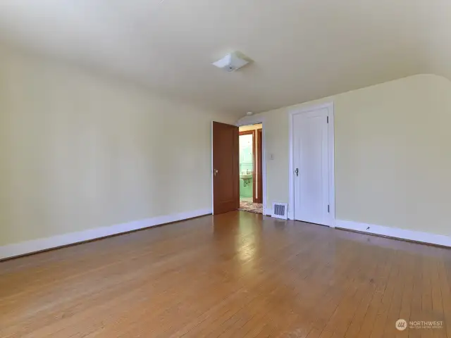 The spacious, second upstairs bedroom.