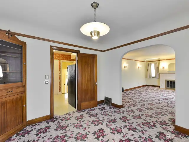 The spacious dining room.