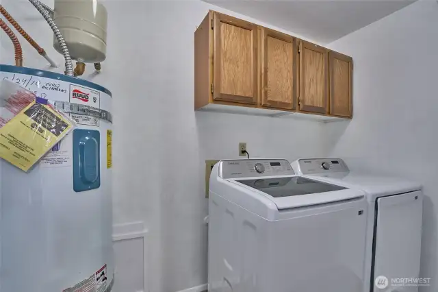Main floor utility where the washer & dryer stay with the home.
