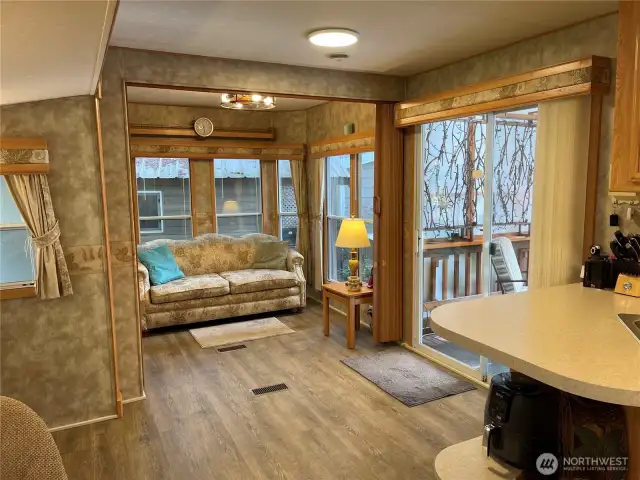 As you step inside the park model, look at all the space!
