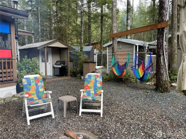 Or cozy up closer to the fire!