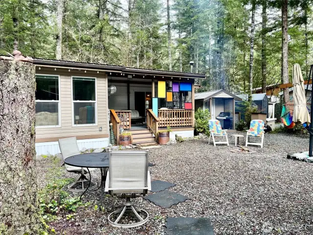 Plenty of space out front for you and your guests.