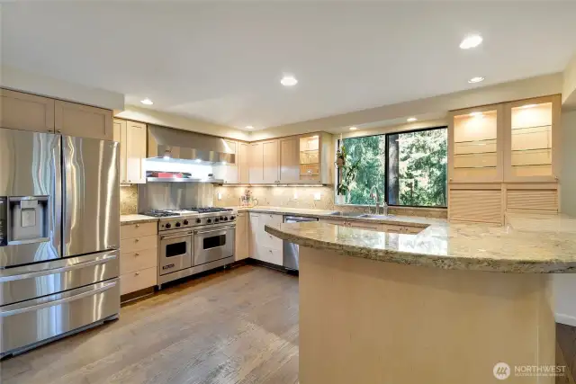 Professional Chef's Kitchen w/Viking Stove & Oven, granite counter tops