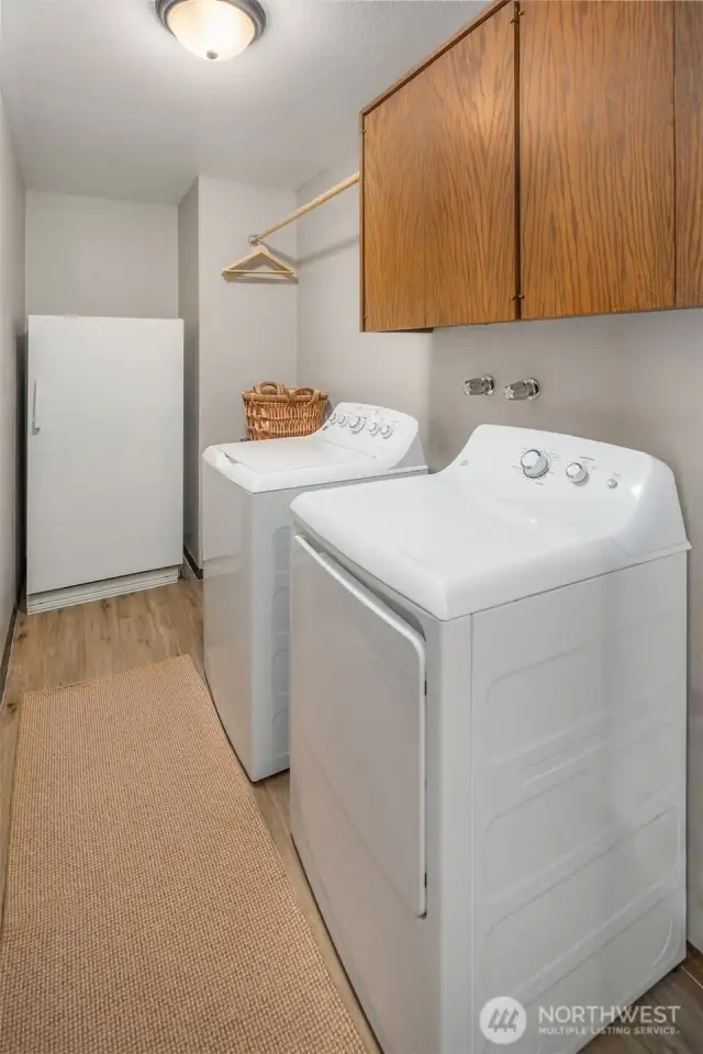 The laundry room is on the entry level.