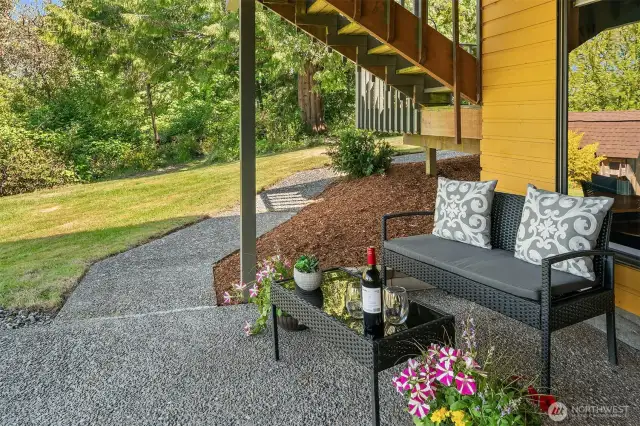 Lower level patio.