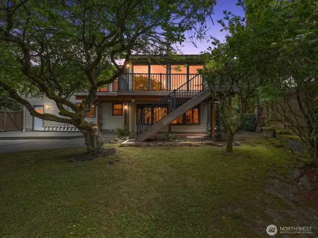 Rear view of home