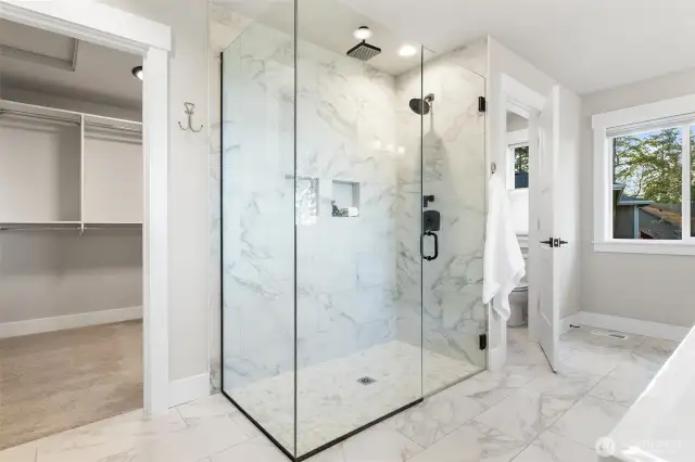large shower with rain head