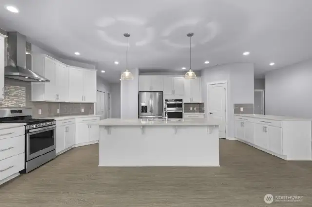 The kitchen is the star of the show.