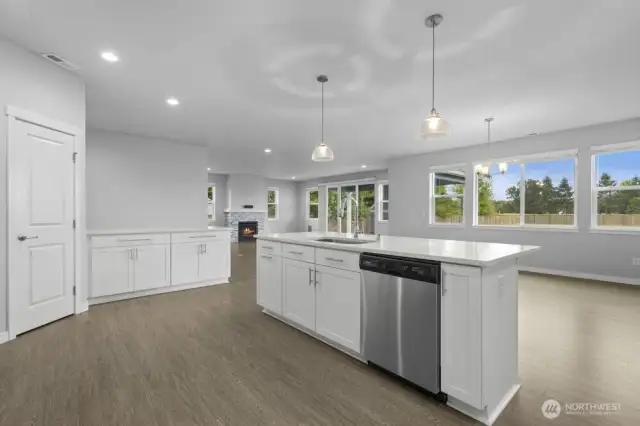 Walk in pantry through the door on left.