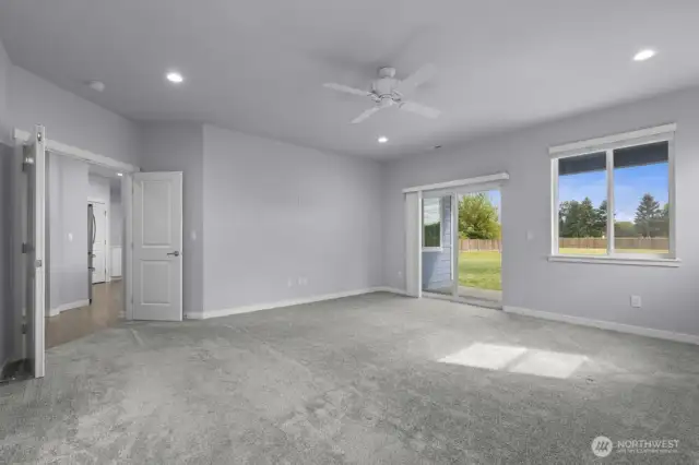The primary suite is a retreat in itself.