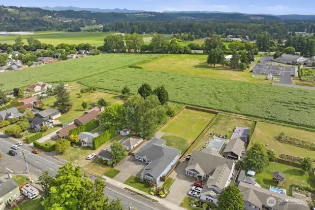 Lot backs to wide open space.