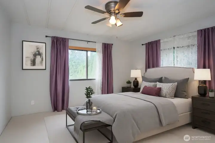 Primary suite featuring two spacious windows for plenty of natural light.