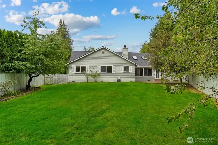 spacious yard